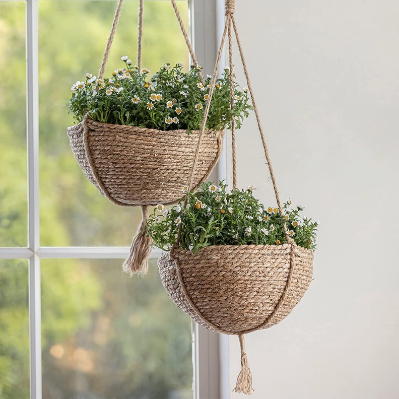 Boho Decor: Natural Seagrass Hanging Planter Basket Set
