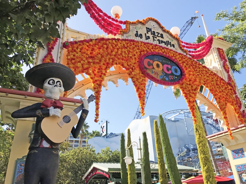 Bright and vivid colors welcome you into Plaza de la Familia at Disney California Adventure.