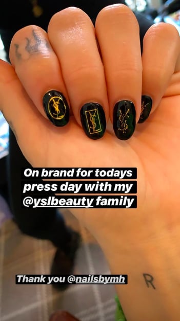 Dua Lipa's YSL Nails | Dua Lipa's YSL Nail Art | POPSUGAR ...