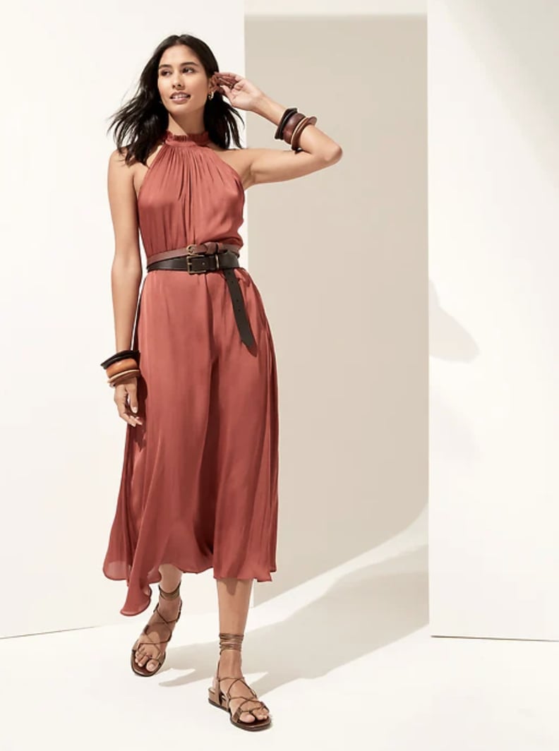 Soft Satin Midi Dress