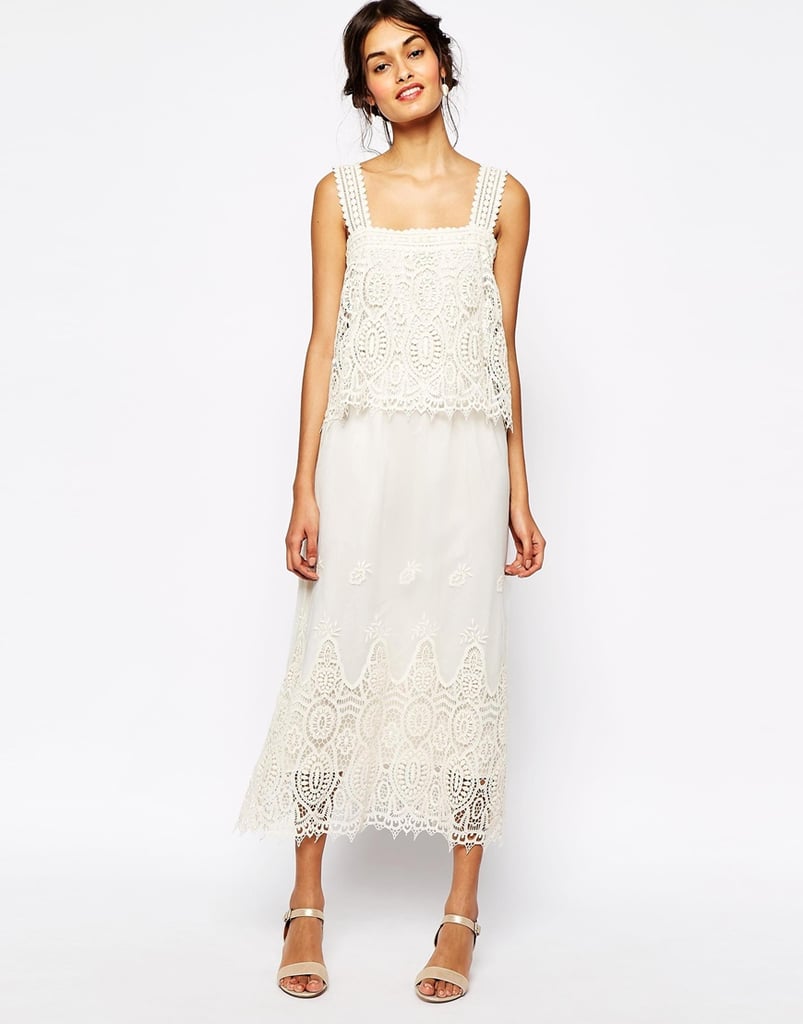 Soma London Layered Crochet Maxi Dress, $308.67 | Bohemian Wedding ...