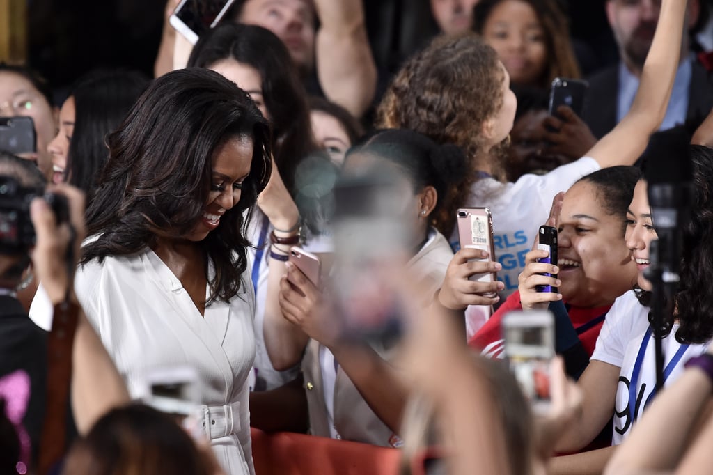 Michelle Obama White Dress October 2018