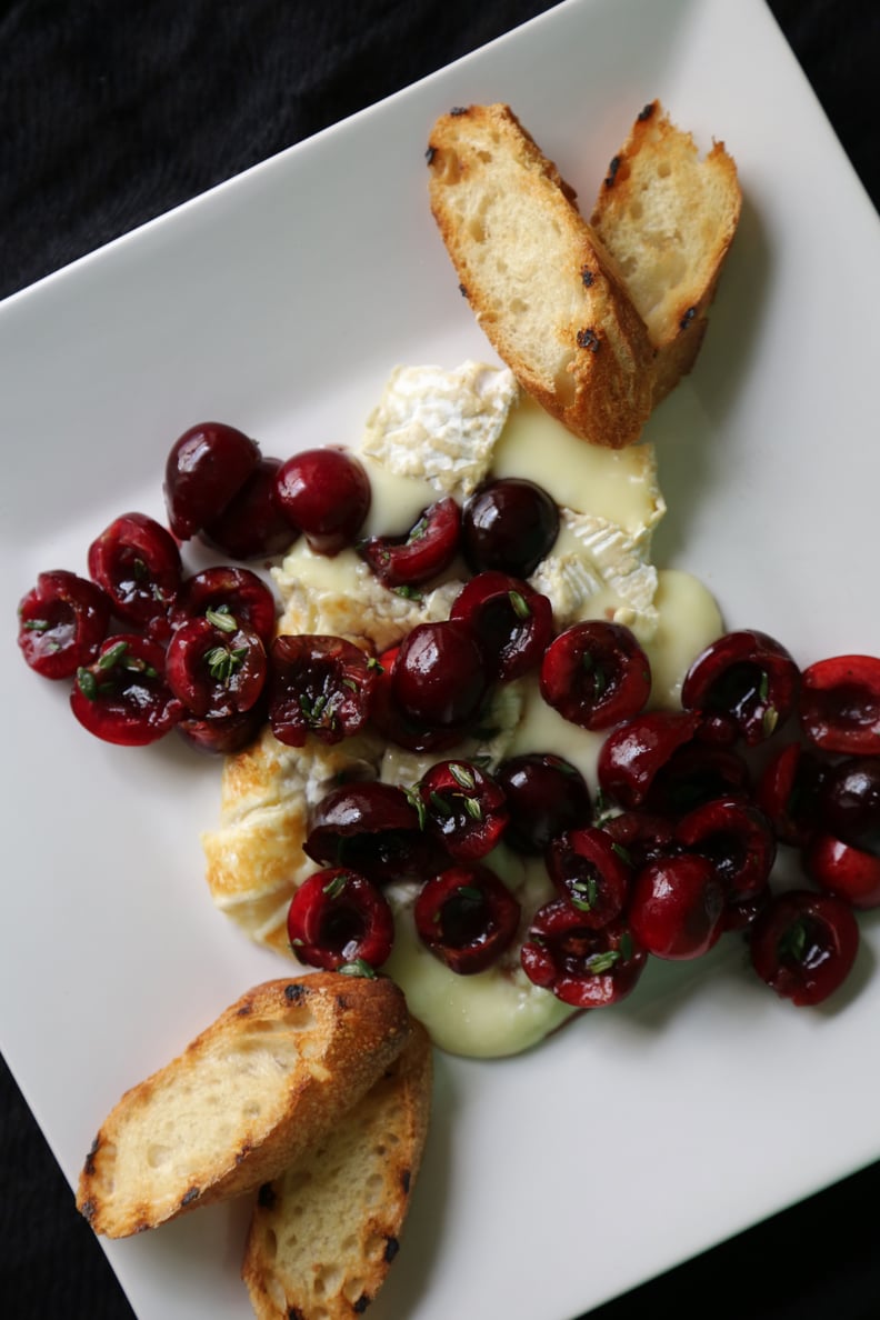 Brush brie wheels with olive oil before grilling.