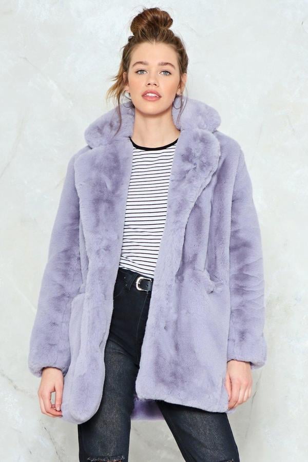 Nasty Gal Surfin' Bird Faux Fur Coat