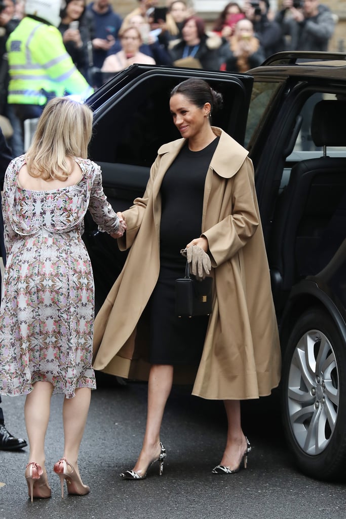 meghan markle cow print shoes