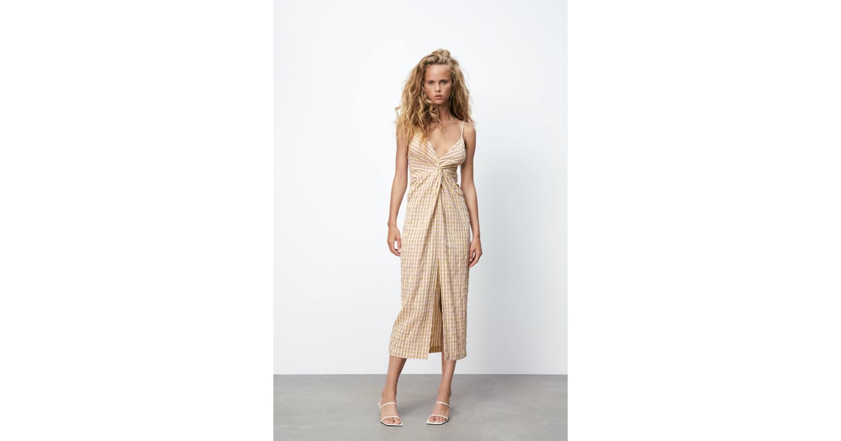 For a Beachside Dinner Look Gingham Dress Zara Keeps Feeding