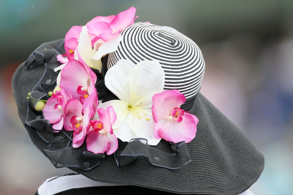 This hat paired stripes and flowers in 2010.