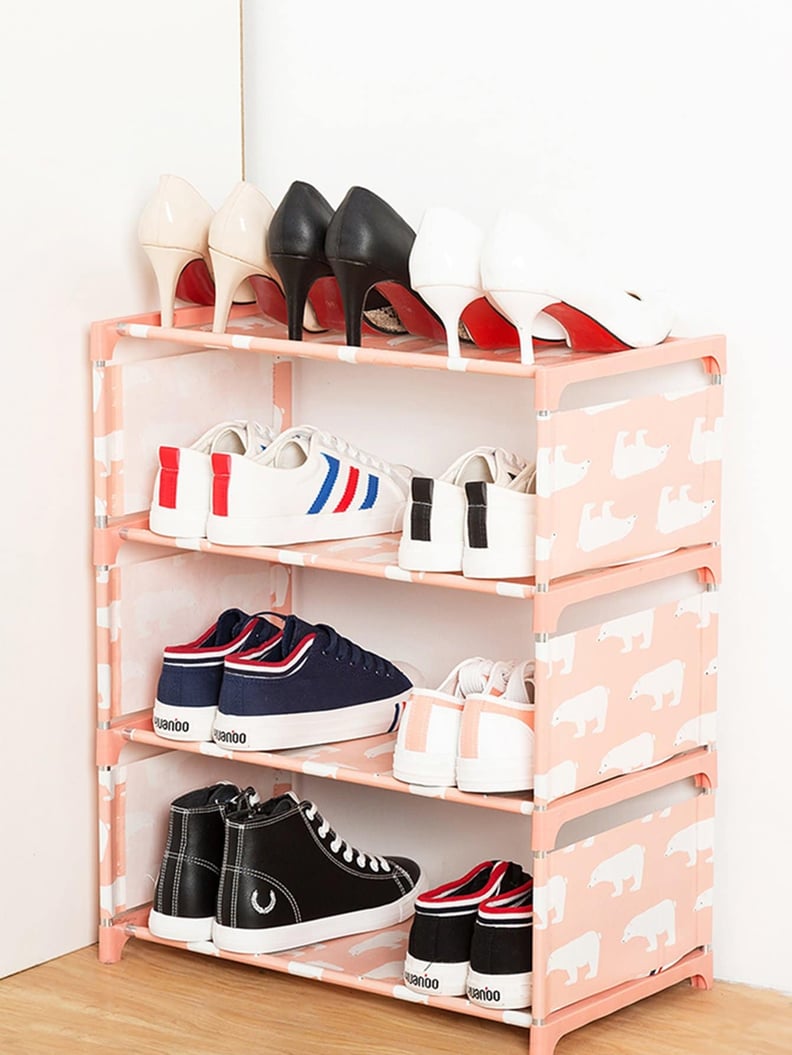 Bear Print Shoes Rack