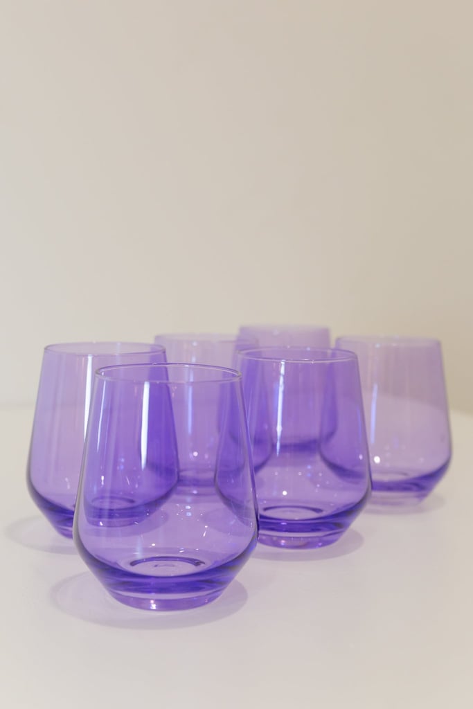Estelle Coloured Wine Stemless Glasses Set
