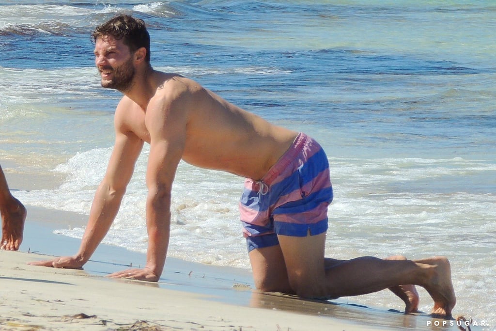 Shirtless Jamie Dornan in Spain September 2015 Pictures. 