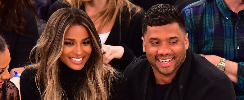 Ciara and Russell Wilson at Knicks Game February 2016
