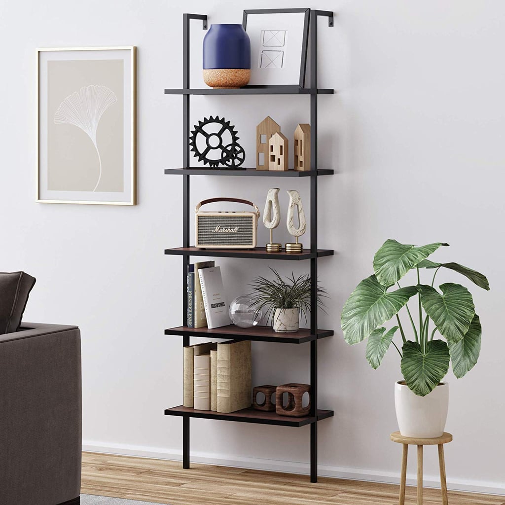 Nathan James Theo 5-Shelf Wood Ladder Bookcase