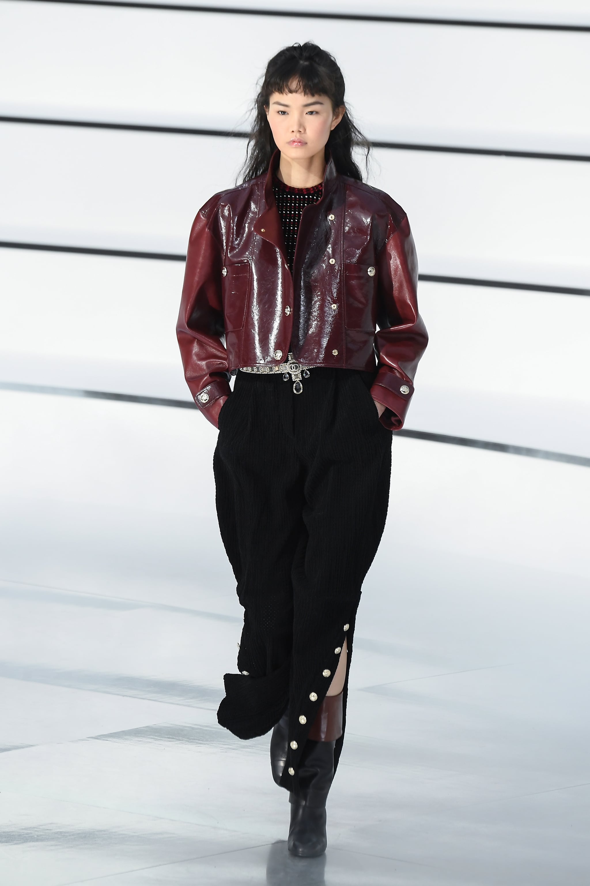 Chanel leather hot sale jacket 2019