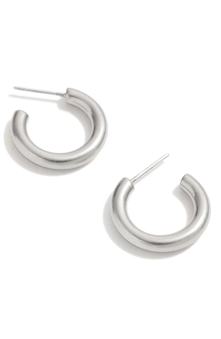 Madewell Chunky Small Hoop Earrings Best Gifts Under 100 at