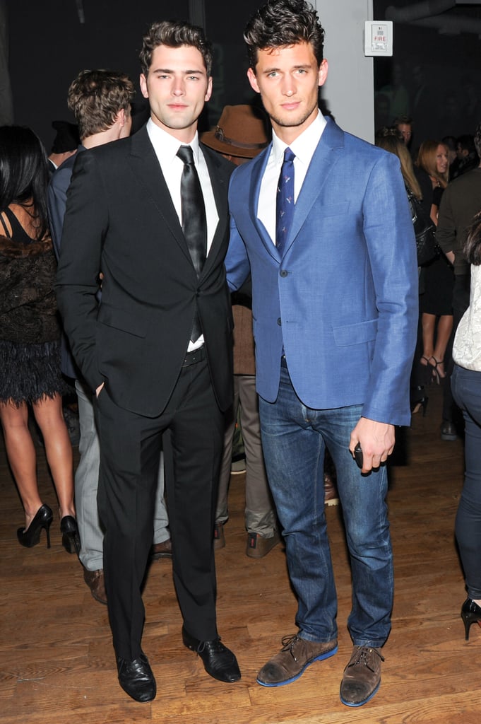 Models Sean O'Pry and Garrett Neff at Details' March 2014 cover party.