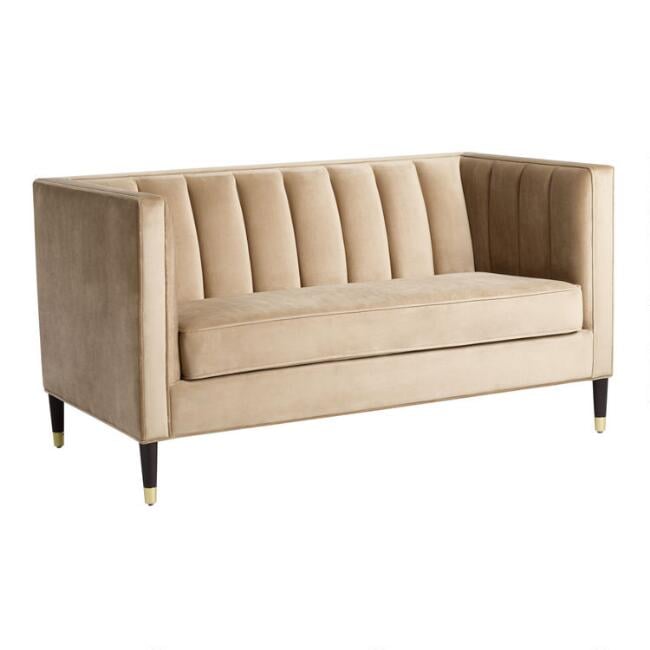 Camel Leanna Tufted Loveseat