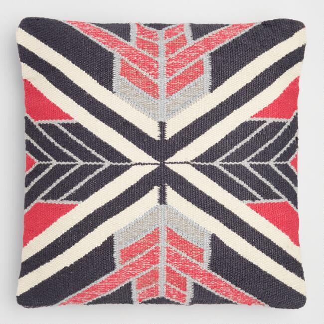 Woven Angles Indoor Outdoor Throw Pillow