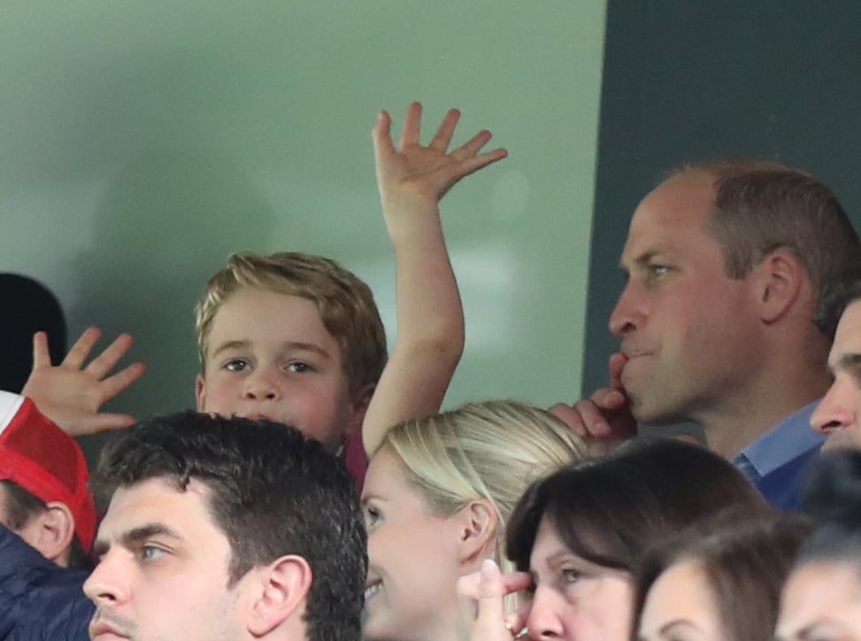 William, Kate, George, and Charlotte at Football Game Pictures