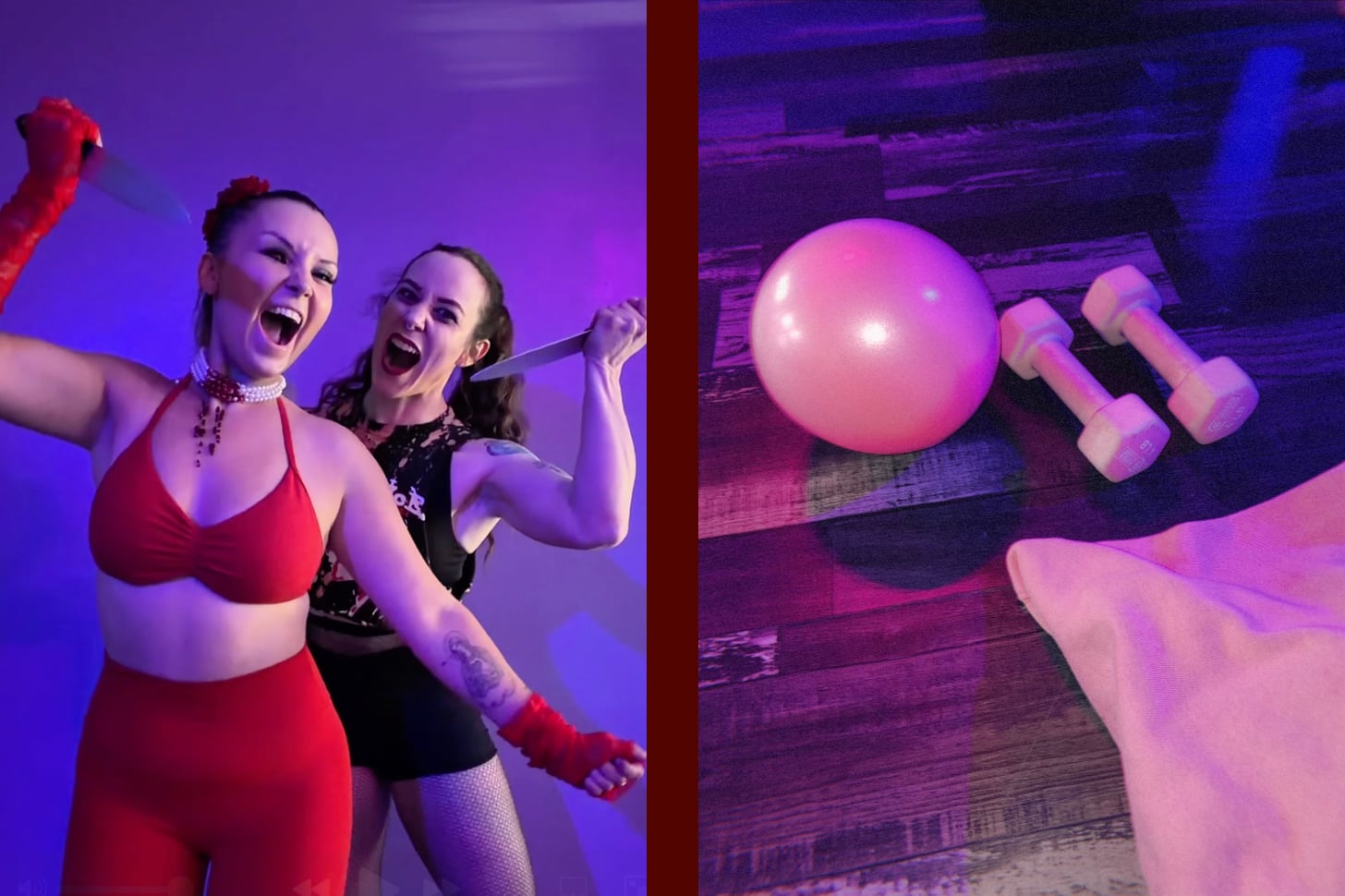 Trying horror-themed workouts at Killer Fitness.