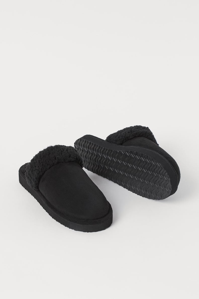 Faux Fur-Lined Slippers