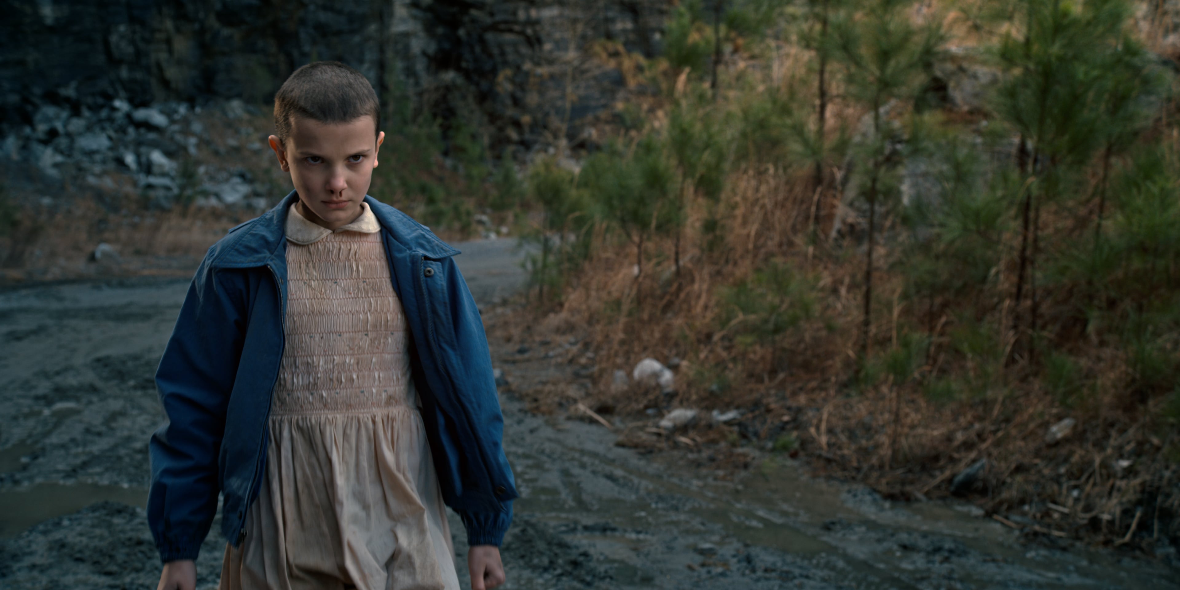 The flowery billabong top worn by Eleven (Millie Bobby Brown) in the series Stranger  Things (Season 4 Episode 9)