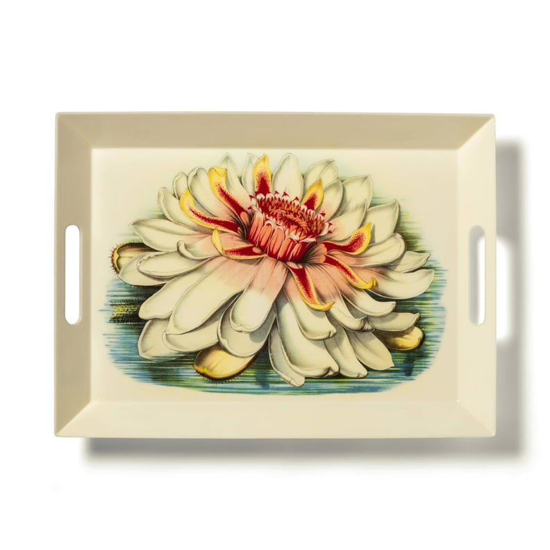 John Derian Floral-Print Melamine Serving Tray With Handles