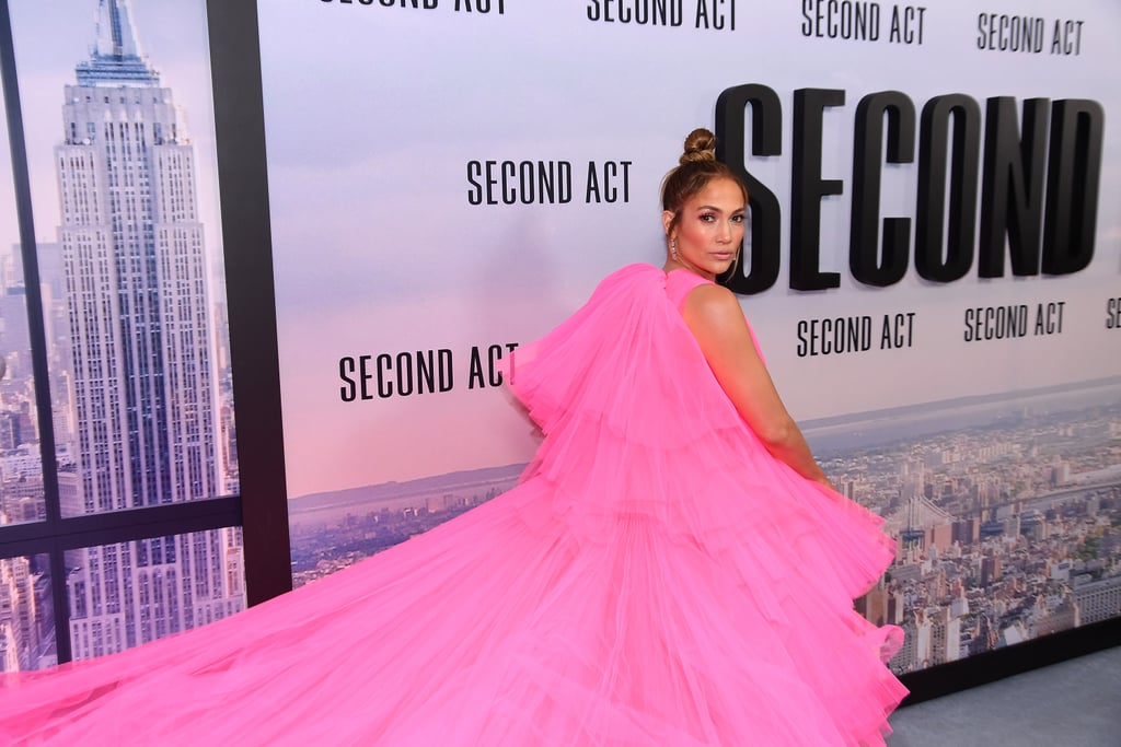 Jennifer Lopez's Hot-Pink Dress at the Second Act Premiere 2018