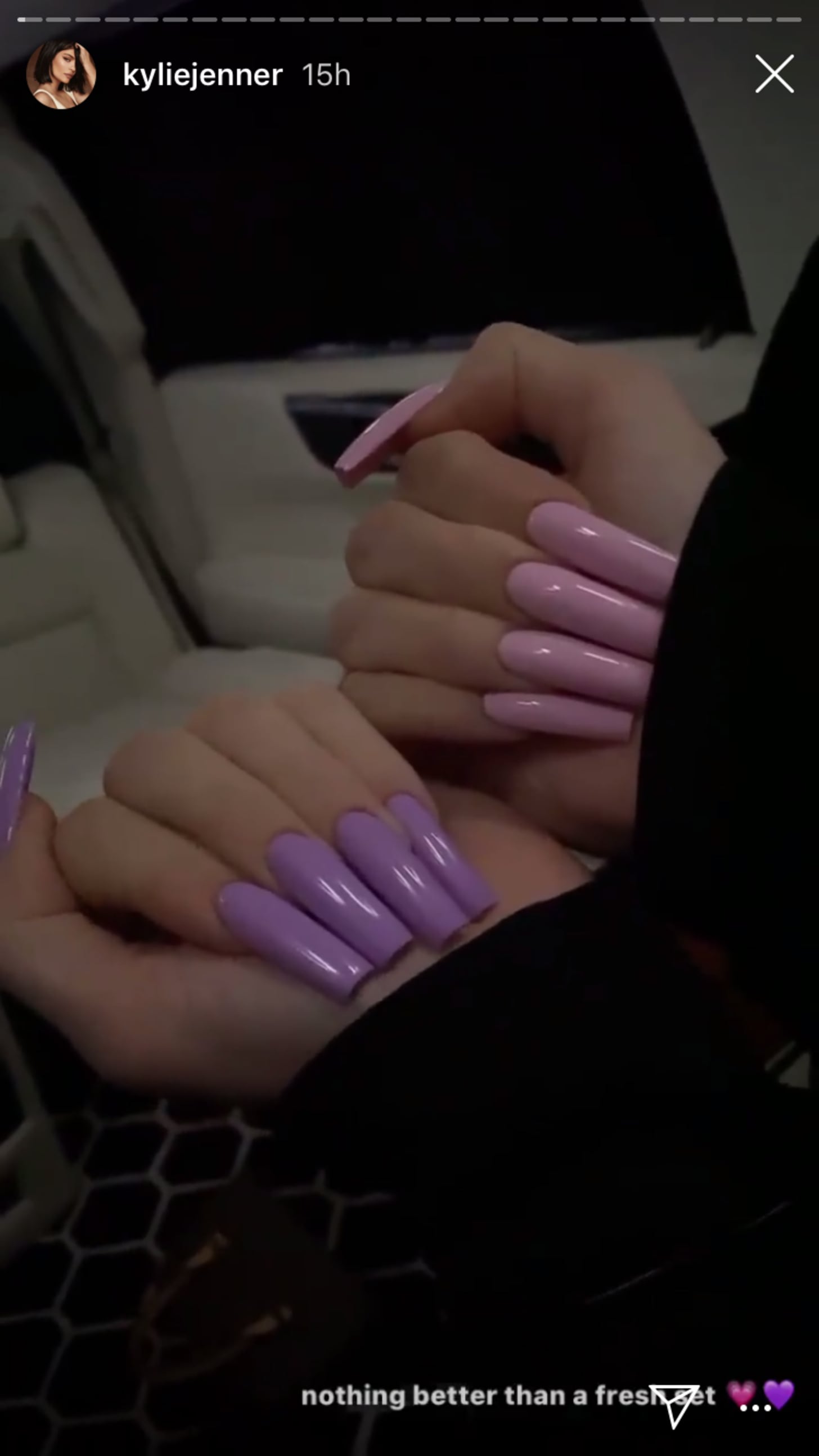 Kylie Jenner Two-Toned Manicure 2020 | POPSUGAR Beauty