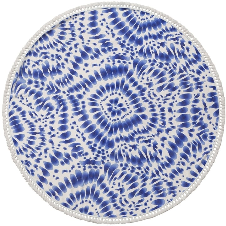 Enchante Home Indigo Round Cotton Beach Towel Gifts For Beach Lovers