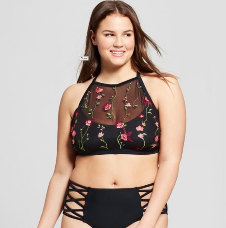 Xhilaration Floral Print Top and Lace-Up Bottoms