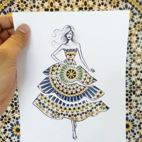 Cutout Fashion Sketches