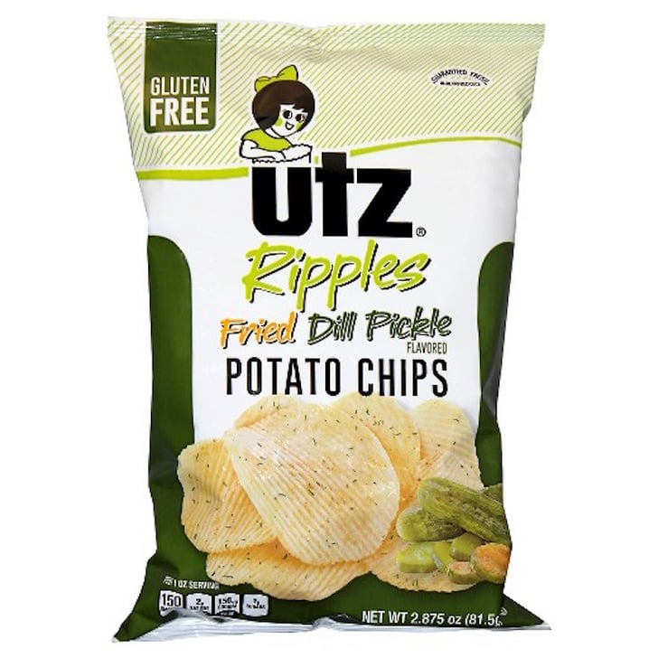 Utz Ripples Fried Dill Pickle Potato Chips PickleFlavored Chips