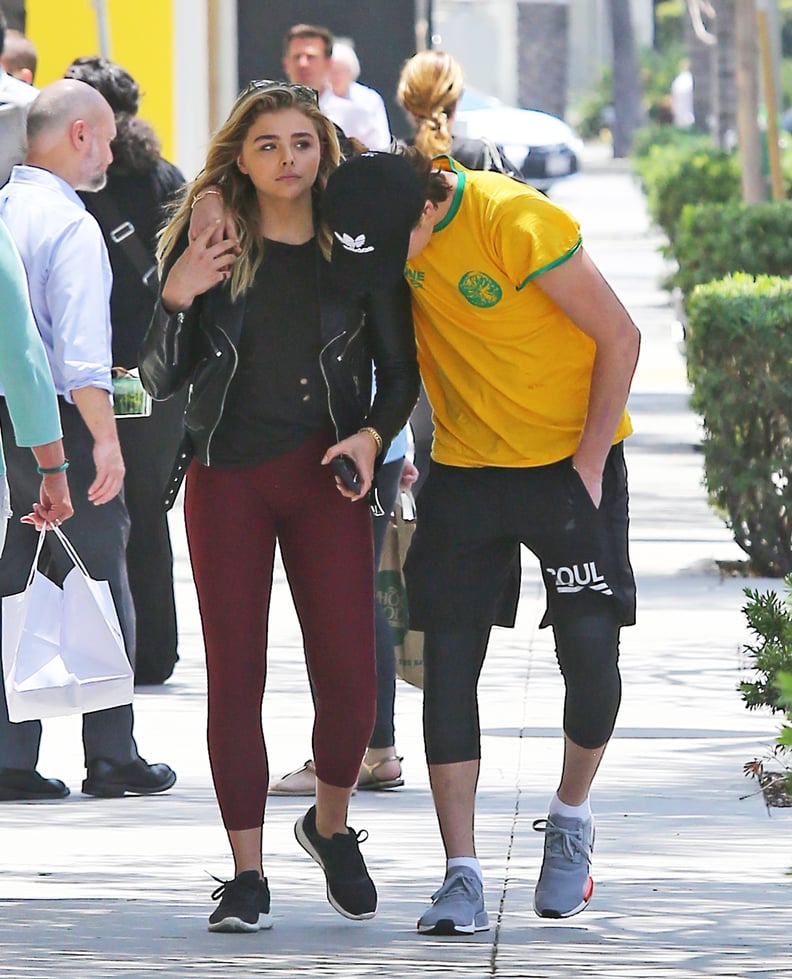 Chloe Grace Moretz and Brooklyn Beckham hold hands while picking up iced  coffee in southern California