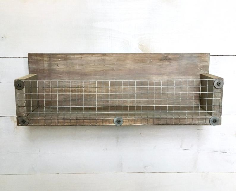 BravenityHandcrafted Farmhouse Bathroom Shelf