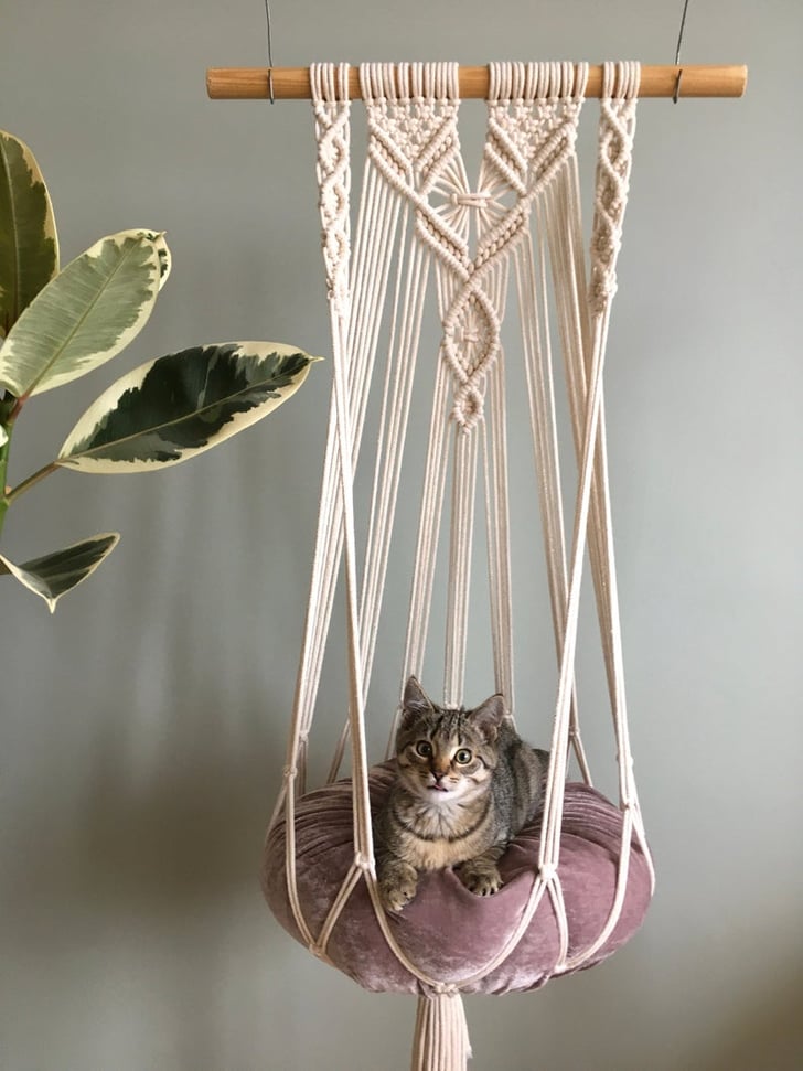 BohoSpring Hanging Macrame Cat Hammock These Beautiful Macramé Cat