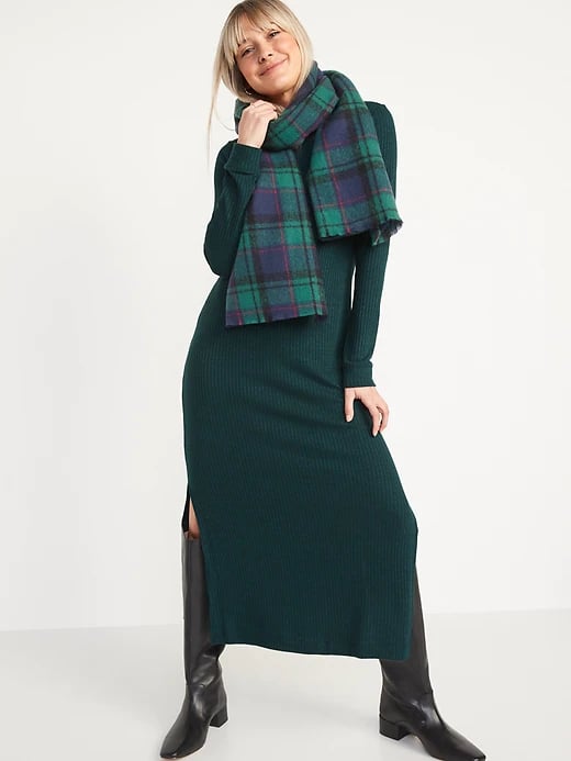 Old Navy Rib-Knit Long-Sleeve Maxi Shift Dress