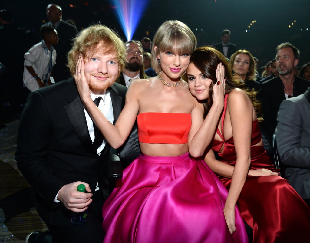 Pictured: Taylor Swift, Selena Gomez, and Ed Sheeran