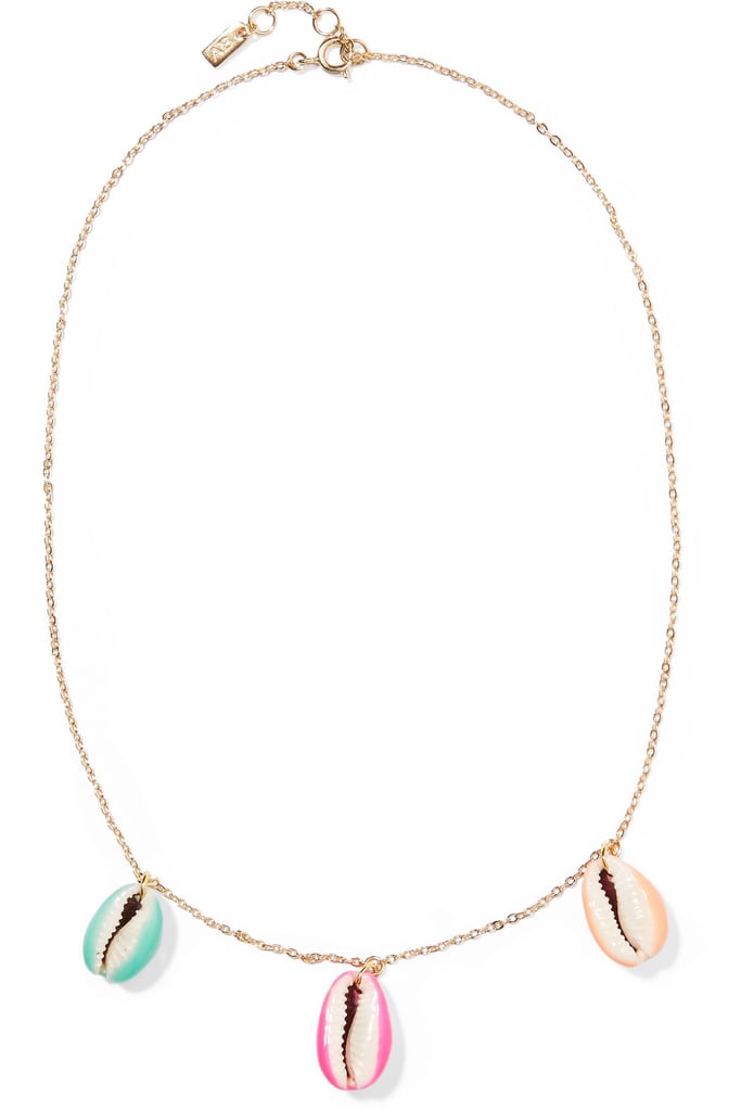 Aurélie Bidermann Gold-plated, Shell and Enamel Necklace