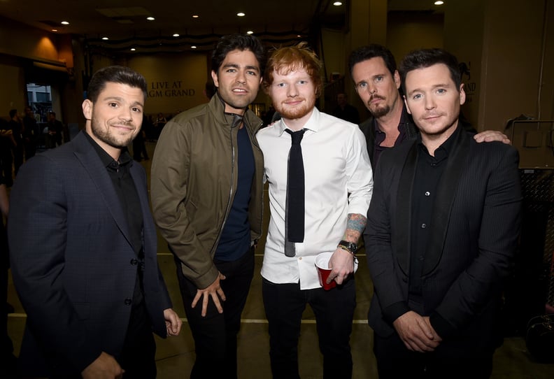 Ed Sheeran and the Entourage Cast