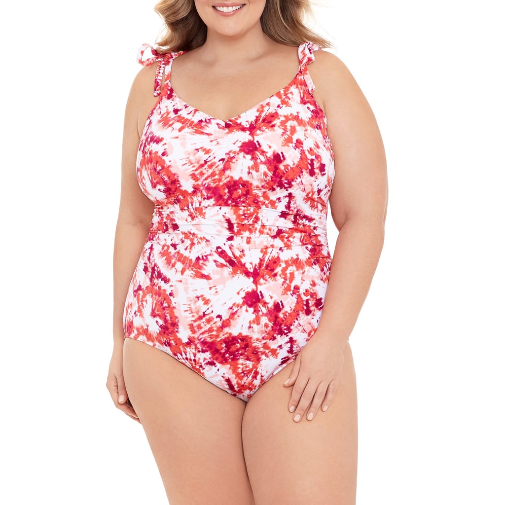 Time and Tru One Piece Tie Shoulder Swimsuit
