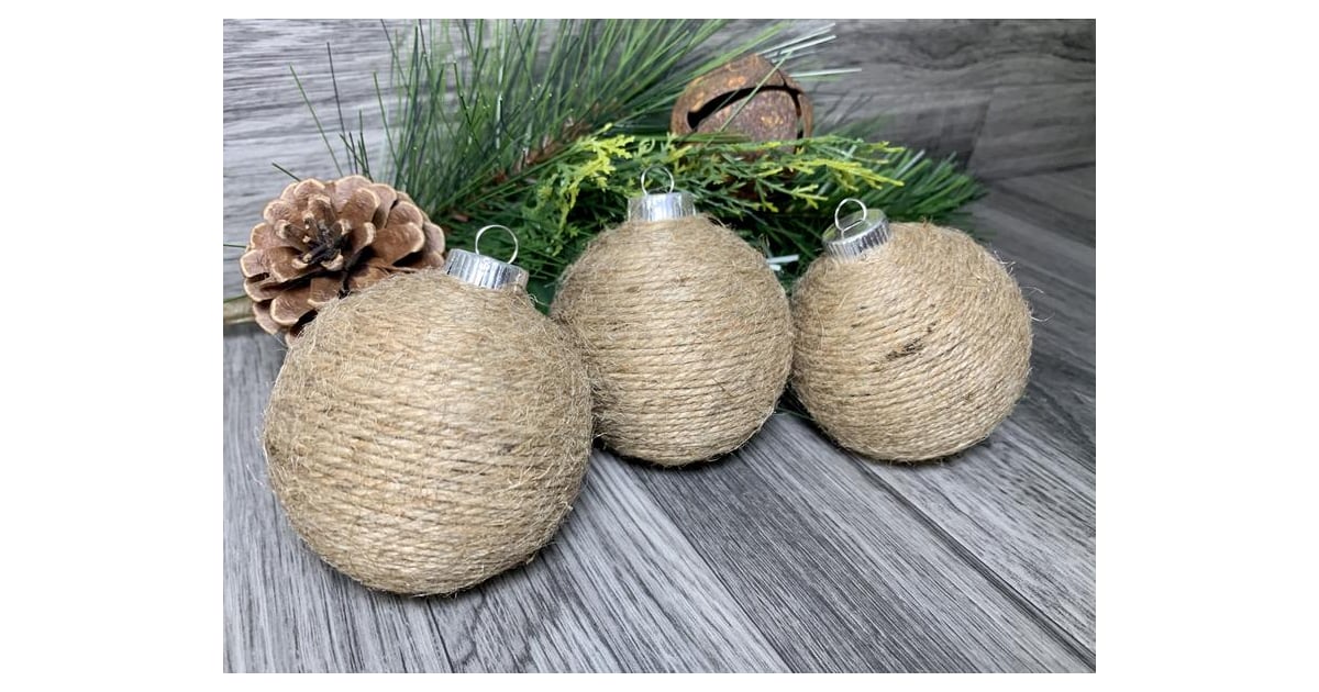 Jute Tree Ornaments Shatterproof Christmas Ornaments POPSUGAR Home