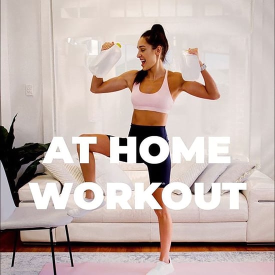 Kayla Itsines's At-Home Workout Using a Chair and Weights