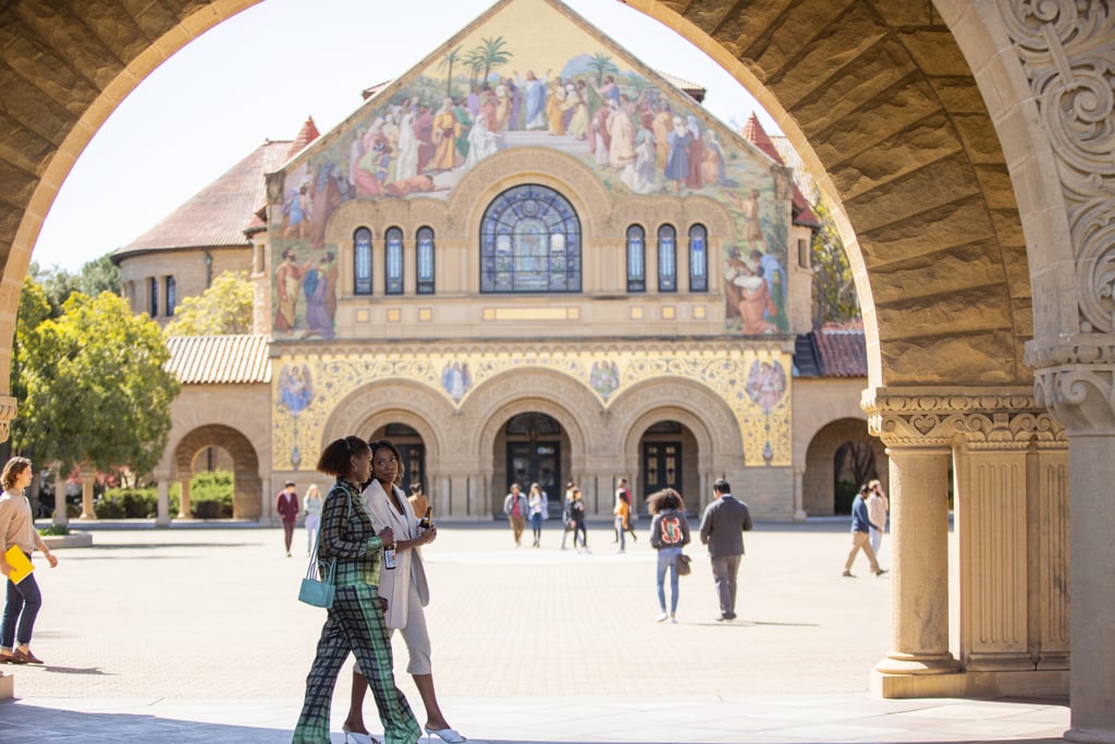 Issa and Molly Strolling the Campus of Stanford University