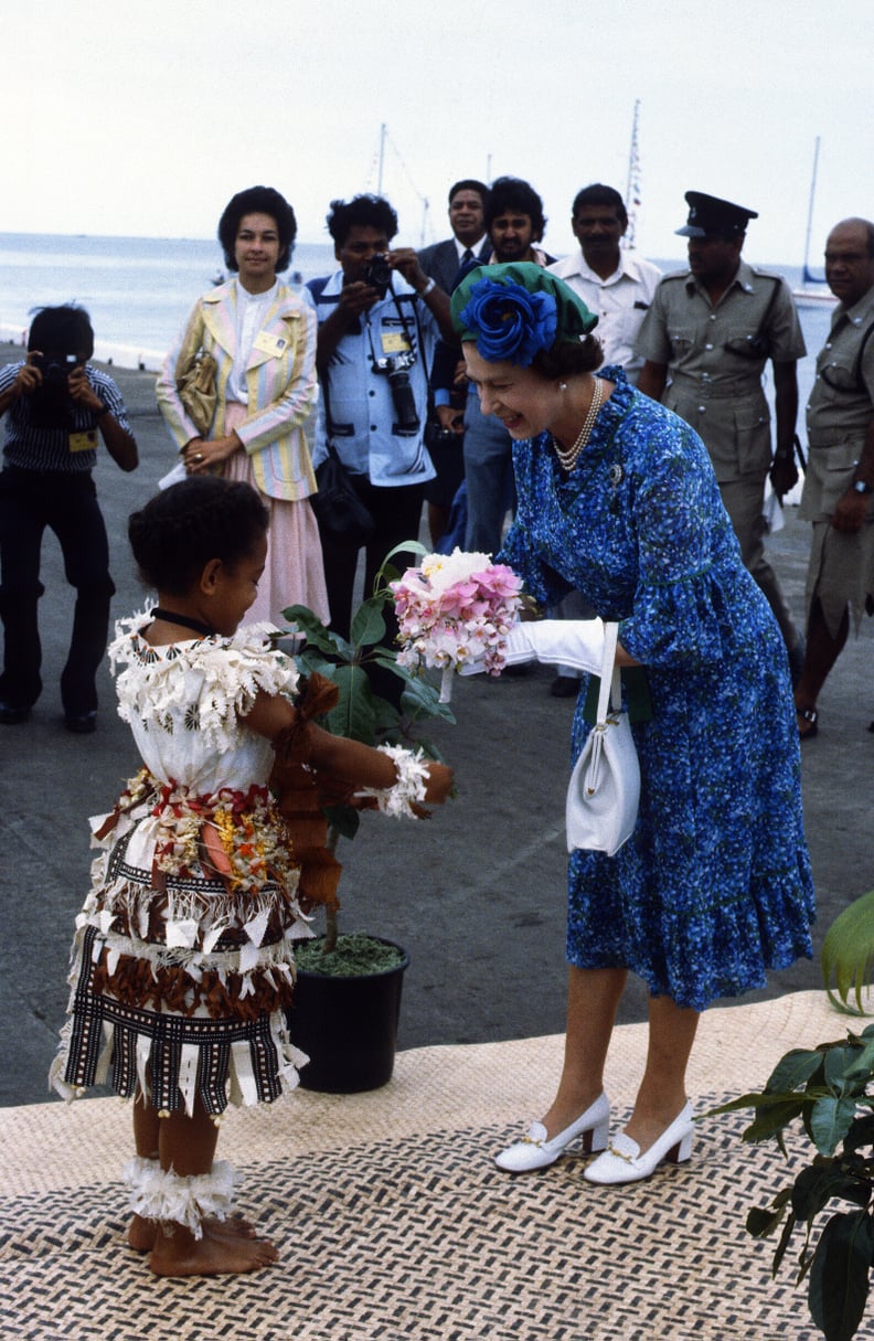 When This Little Girl Greeted Her With a Gorgeous Bouquet of Flowers in Fiji