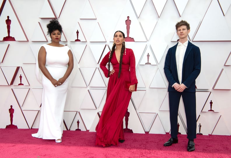 Lauren Domino, Garrett Bradley, and Kellen Quinn at the 2021 Oscars