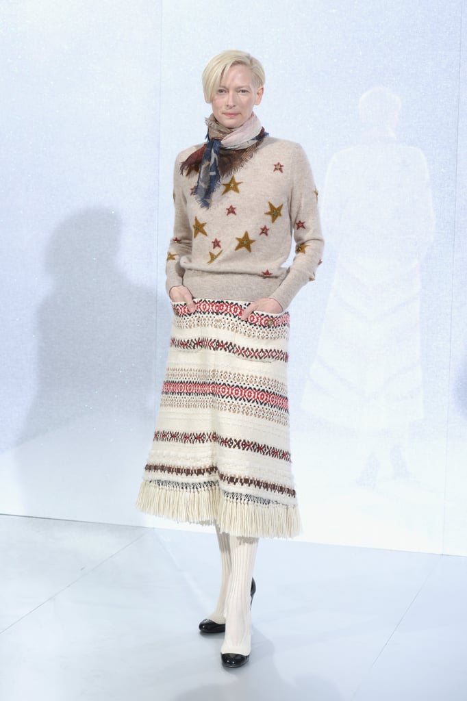 Tilda Swinton at the Chanel Paris Haute Couture show.
