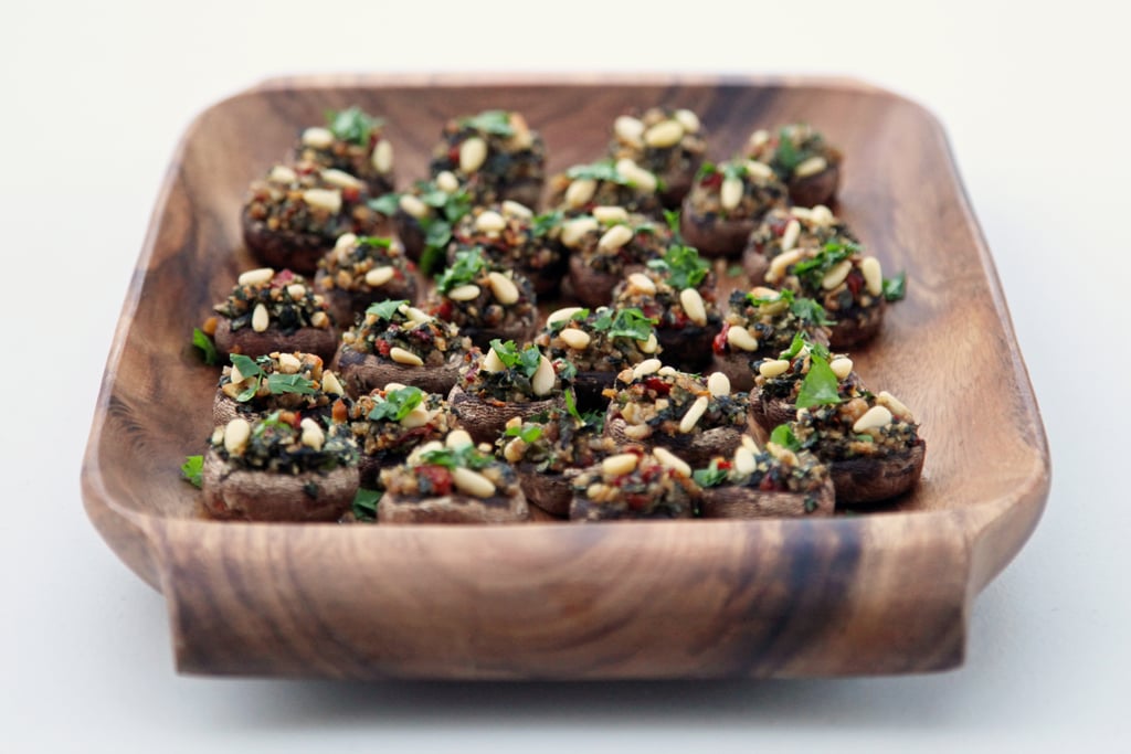 Stuffed Mushrooms With Arugula, Walnuts, and Sun-Dried Tomatoes