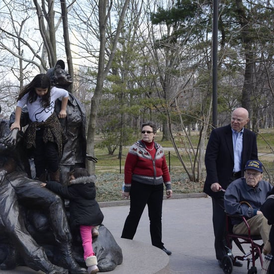 Children Climbing on Vietnam Women's Memorial