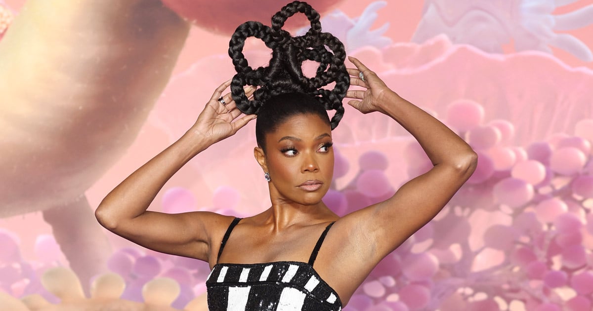 Gabrielle Union's Braided Hair Flower Defies Gravity at the 