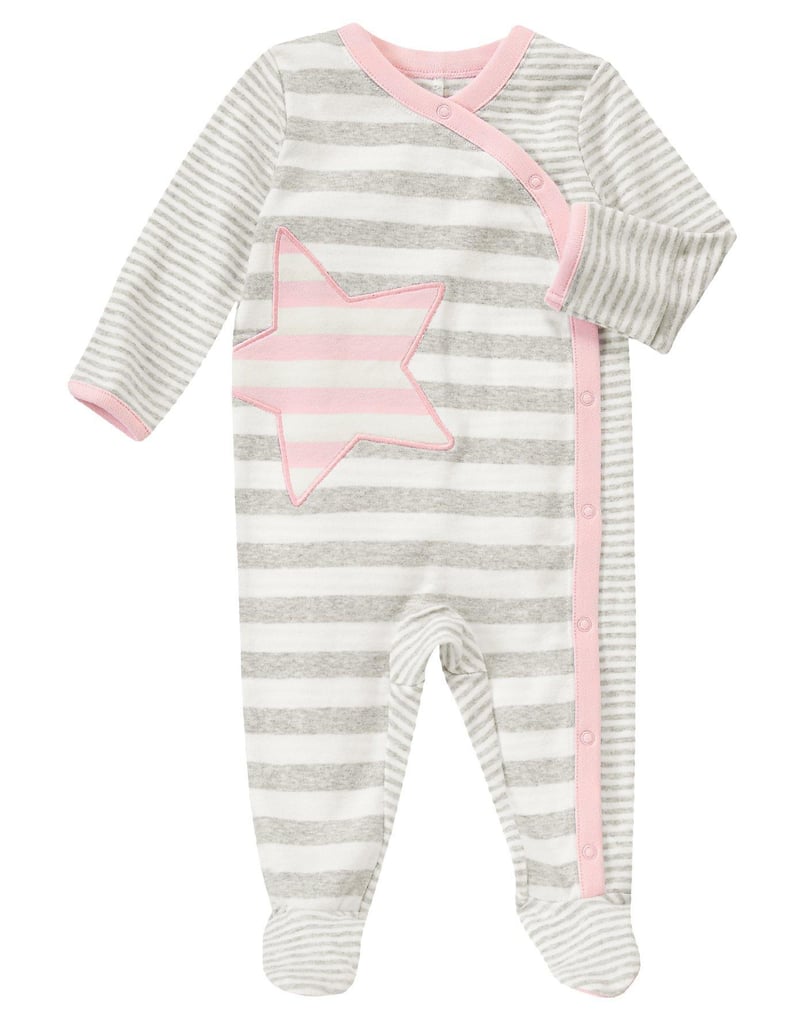 Gymboree Baby Striped Star Footed Onesie (3) Star Onesies POPSUGAR Family Photo 10